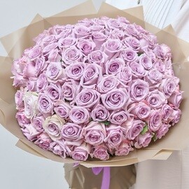 101 Роза 80 см Эквадорская Лиловая