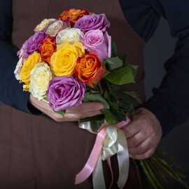 15 Роз 70 см Эквадорские Микс