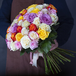 51 Роза 60 см Эквадорская Микс