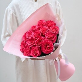 15 Roses 80 cm Ecuadorian Pink