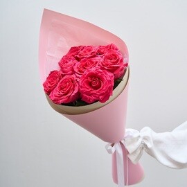 9 Roses 60 cm Ecuadorian Pink