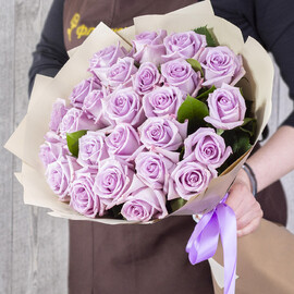 25 Роз 70 см Эквадорские Лиловые