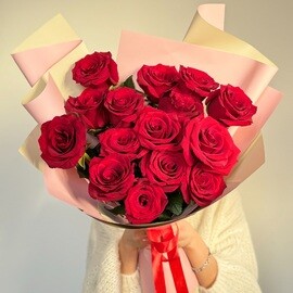 15 Роз 70 см Эквадорские Красные