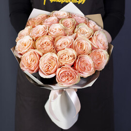 21 Роза 70 см Французская Персиковая