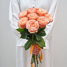 11 Роз 80 см Французские Персиковые