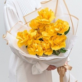 9 Роз 60 см Эквадорские Жёлтые