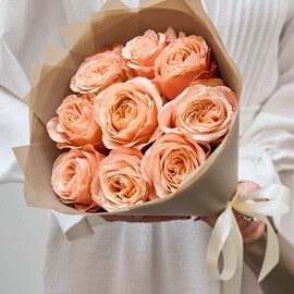 9 Французских Персиковых Роз