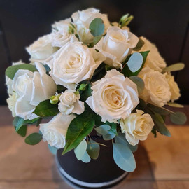 Box with White Roses