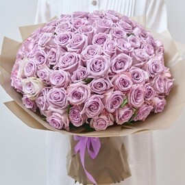 101 Роза 60 см Эквадорская Лиловая