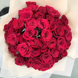 51 Flame Red Roses