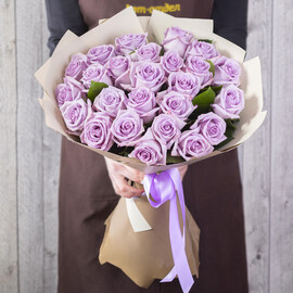 25 Роз 60 см Эквадорские Лиловые