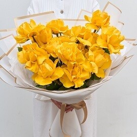 15 Роз 60 см Эквадорские Жёлтые