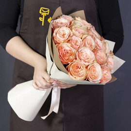 21  Роза 80 см Французская Персиковая