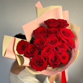 15 Роз 60 см Эквадорские Красные