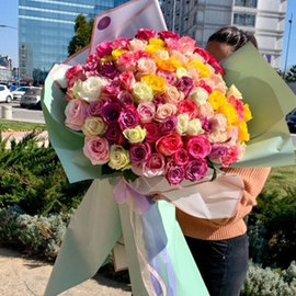 101 Multicolored Roses