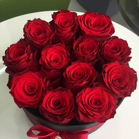 Passionate Red Roses in a Box