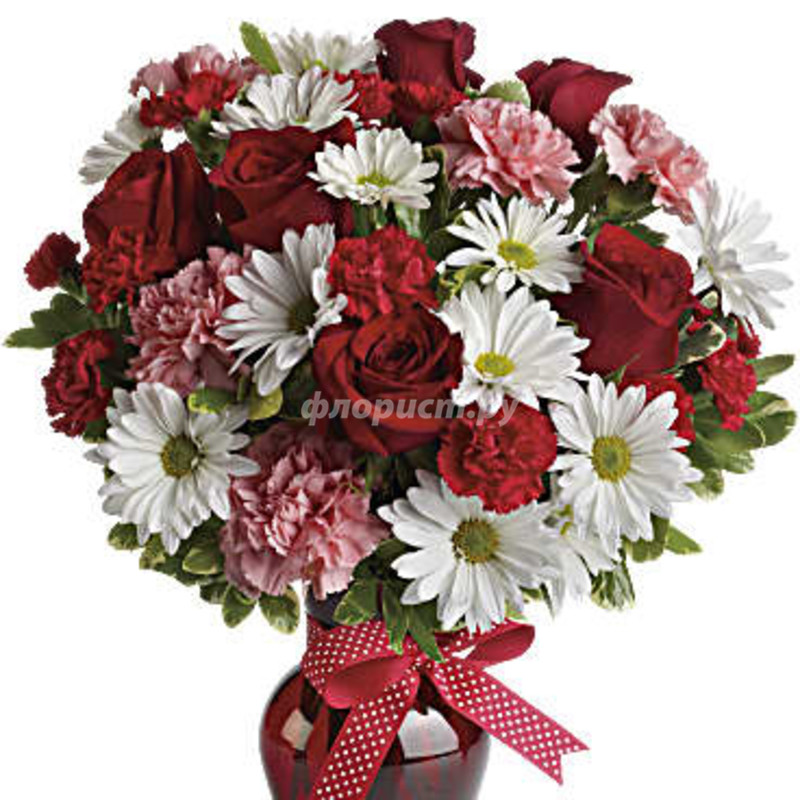 Hugs and Kisses Bouquet with Red Roses, deluxe