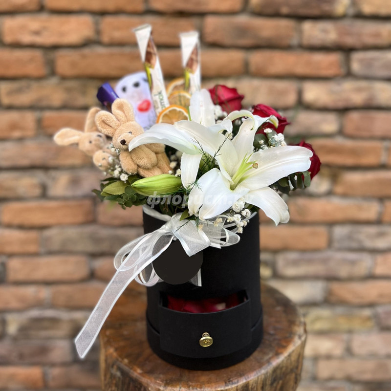 Lilies and Roses in a Box with a Secret, standard