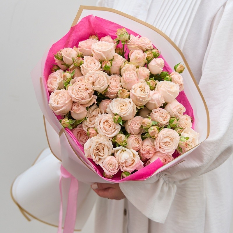 9 French Cream Roses 50 cm, 9 items