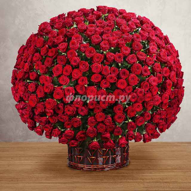 Корзина 501 Красная Роза, 501 роза