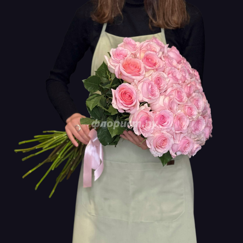 Pink Roses Bouquet, 36 roz