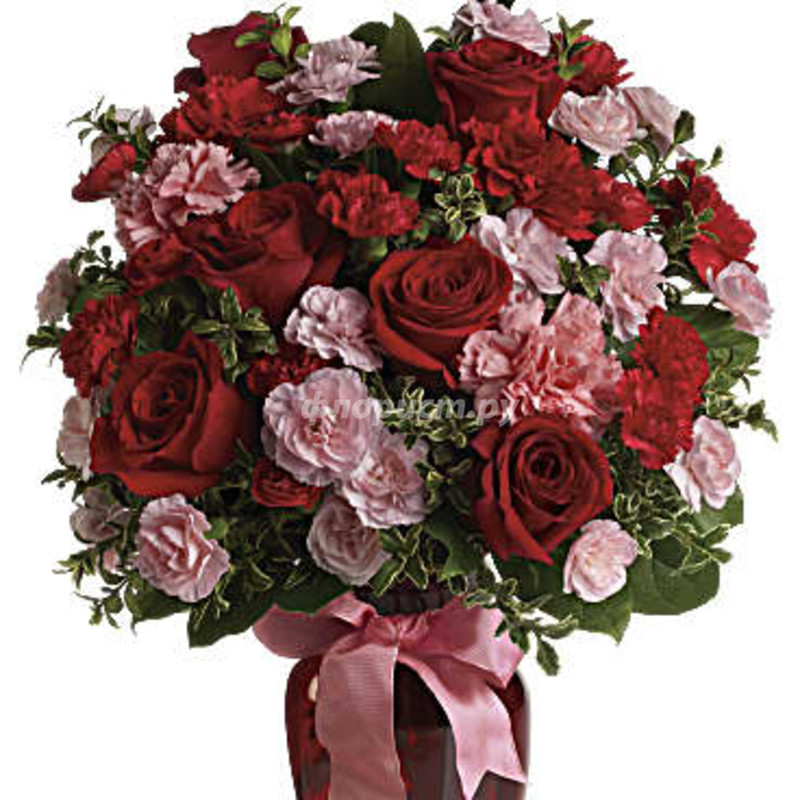 Dance with Me Bouquet with Red Roses, deluxe
