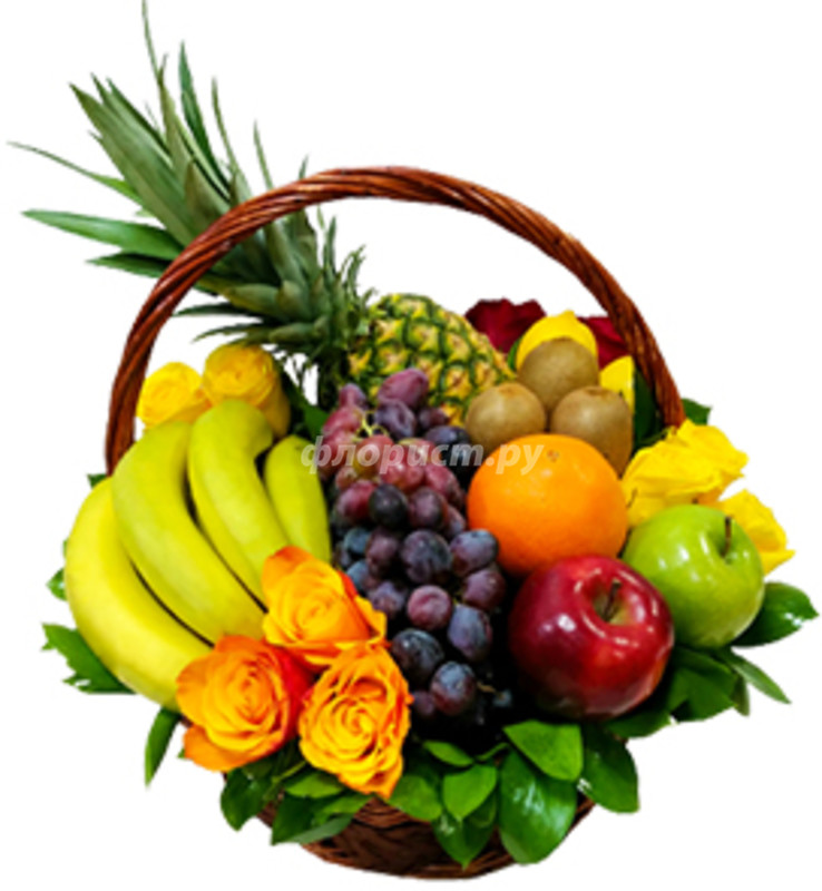 Fruit Basket with Roses, standard