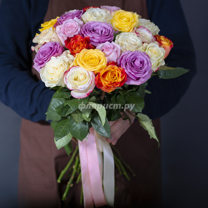 Эквадорские Розы Микс, 25 роз