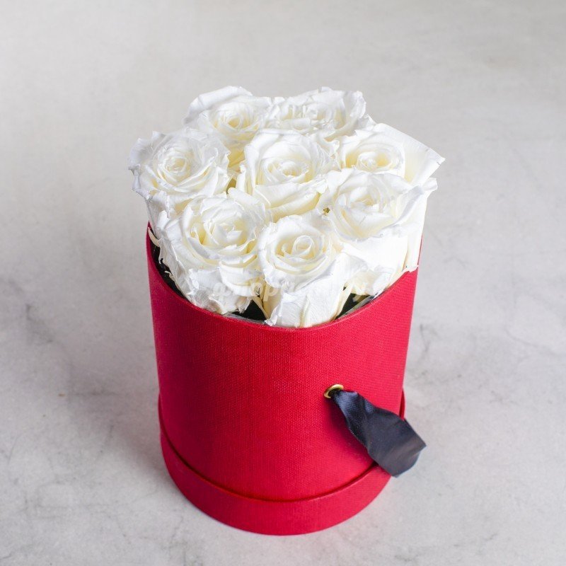 Exclusive Box White Roses, standard