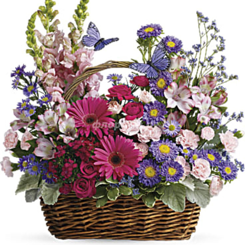 Country Basket Blooms, deluxe