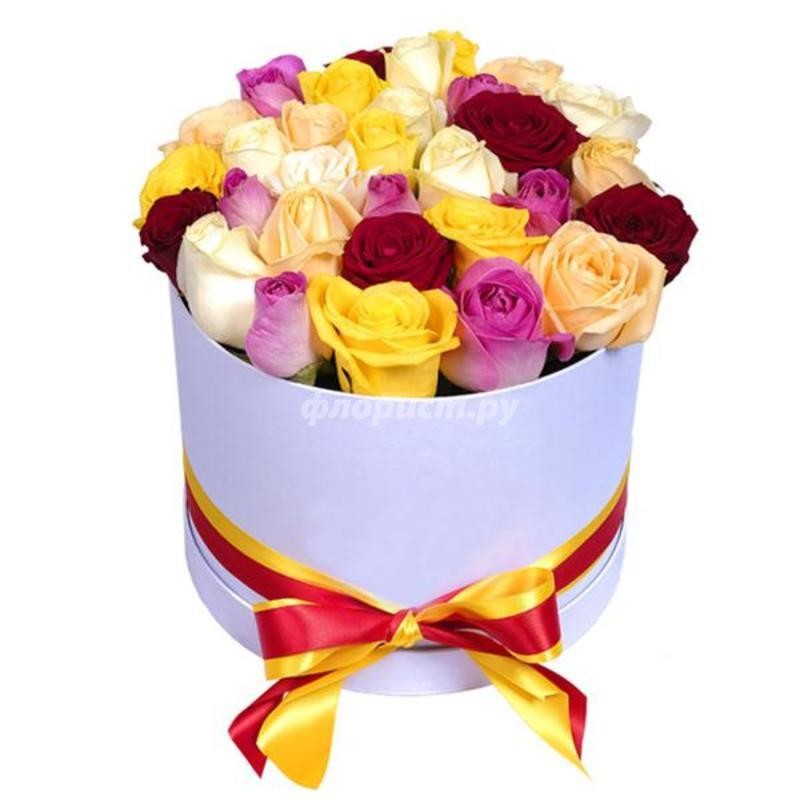 31 Colorful Roses &#305;n a Box, standard
