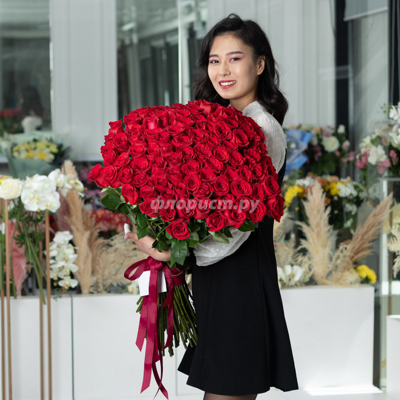 Bouquet of 101 roses, standard