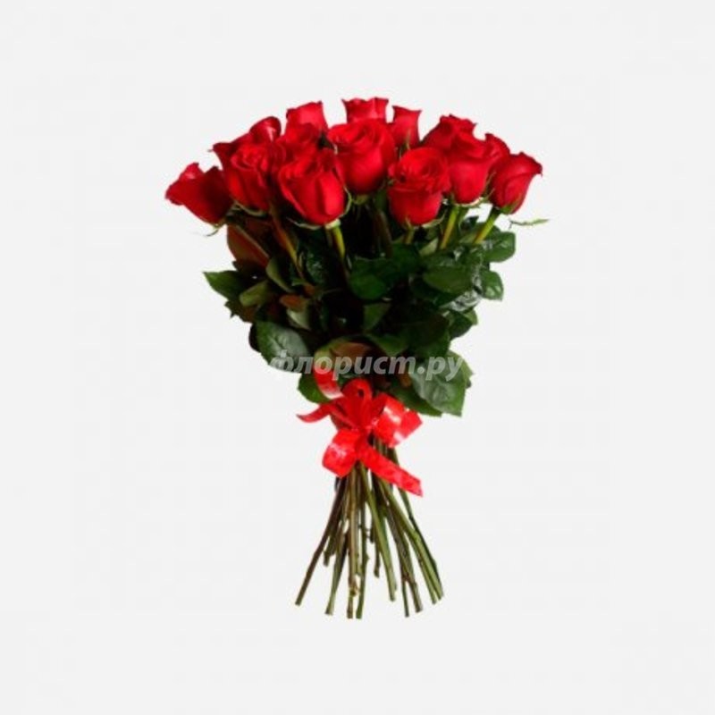 Букет из 15 красных роз 150 см, стандартный