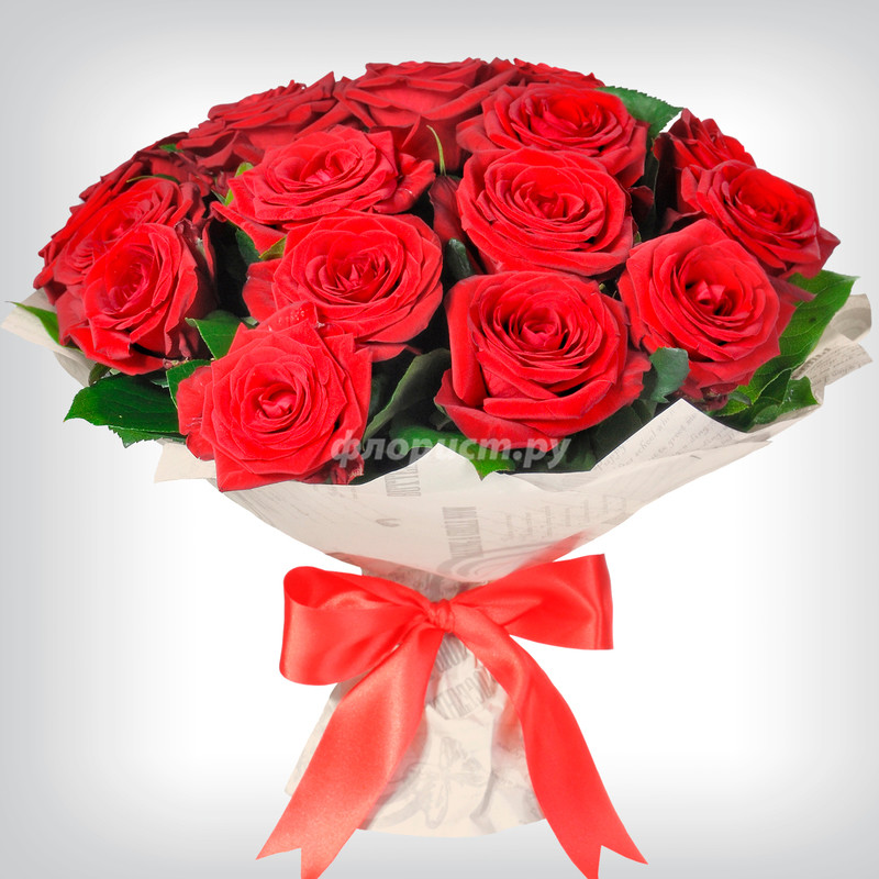Букет из Красных Роз, 25 роз