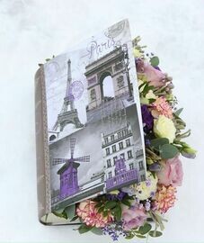 Flowers in a book From Paris with love