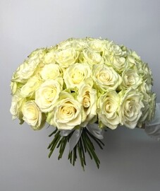 Bouquet of 45 white roses