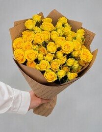 15 бұталы раушан гүл шоғы күн