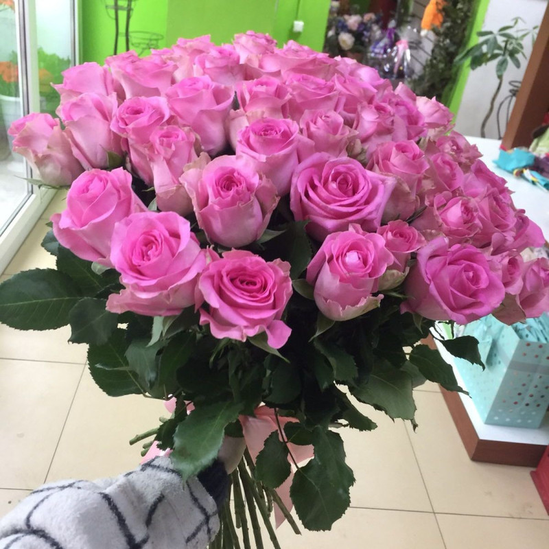 35 pink roses, standart