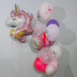 Balloons for girls with unicorn
