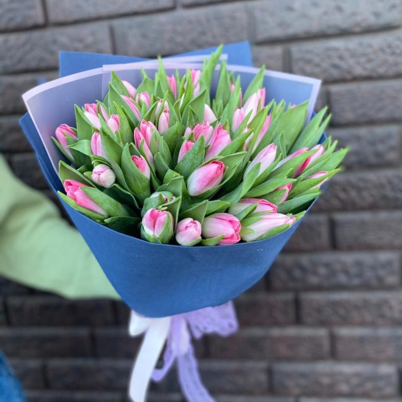 Bouquet of pink tulips, standart
