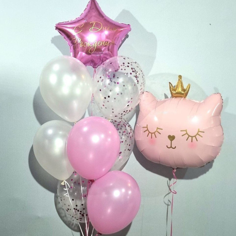 Birthday balloons for a girl, standart