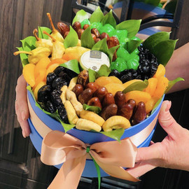 A bouquet of dried fruits for a man