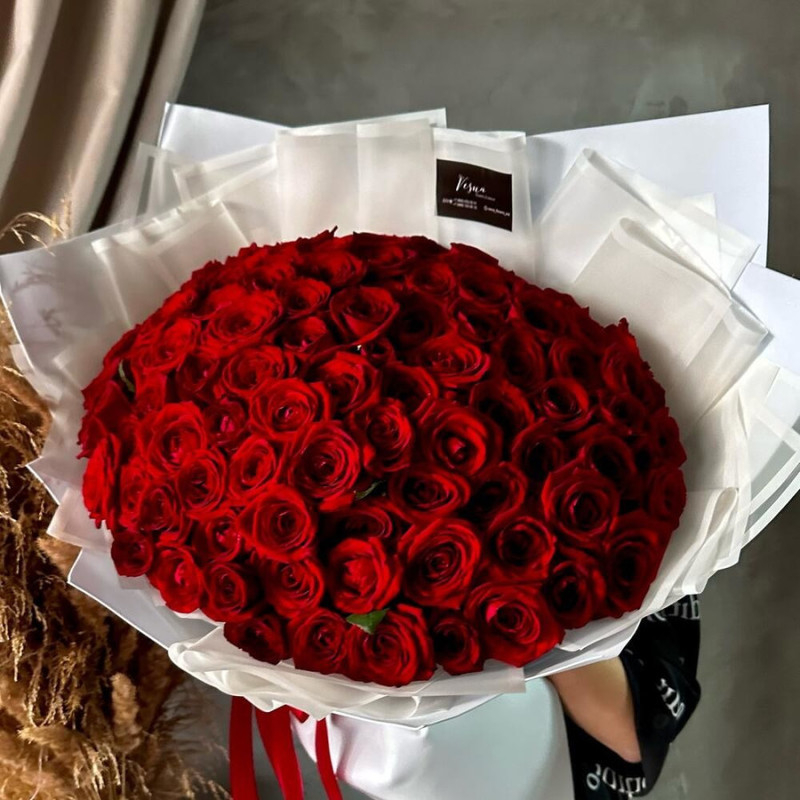 Букет из 101 розы «Для любимой», стандартный