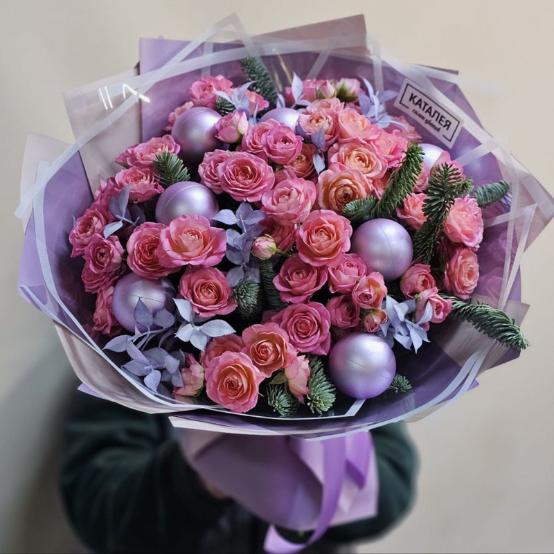 mix bouquet with spray roses, standart