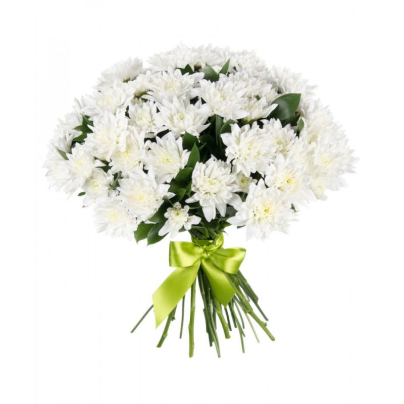 Bouquet of chrysanthemums "White angel", standart