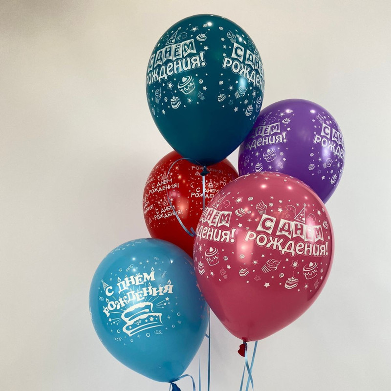 Helium balloons "Happy Birthday!", standart