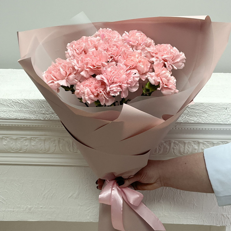 Bouquet of pink dianthus, standart