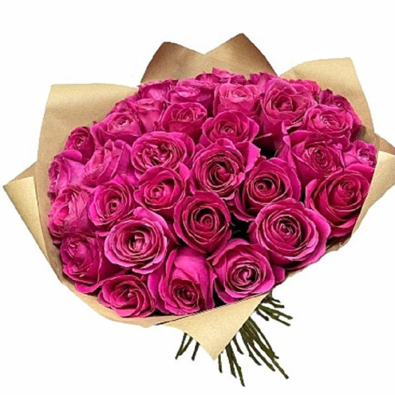 Букет из 35 роз потрясающего сорта Pink Floyd 70 см., стандартный