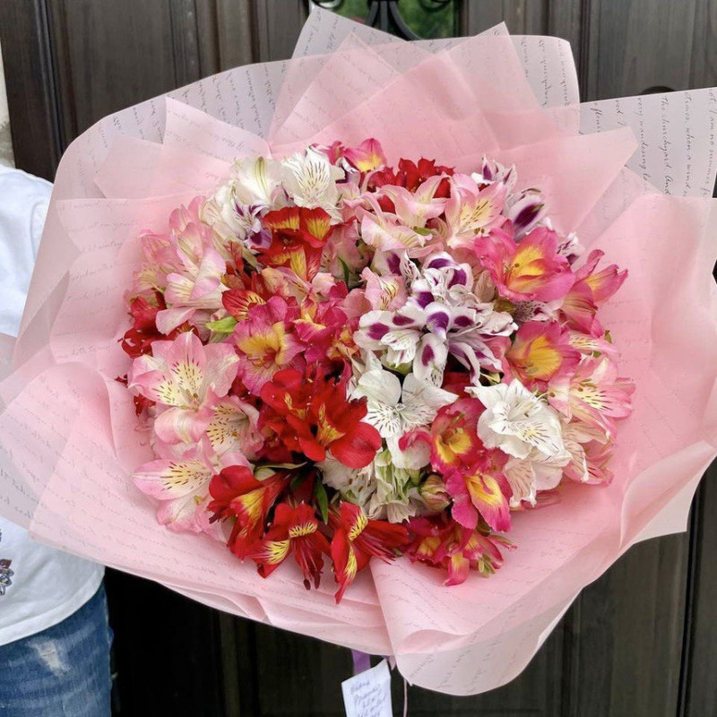 Bouquet of colorful alstroemerias, standart