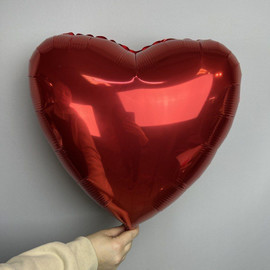 Helium foil heart balloon
